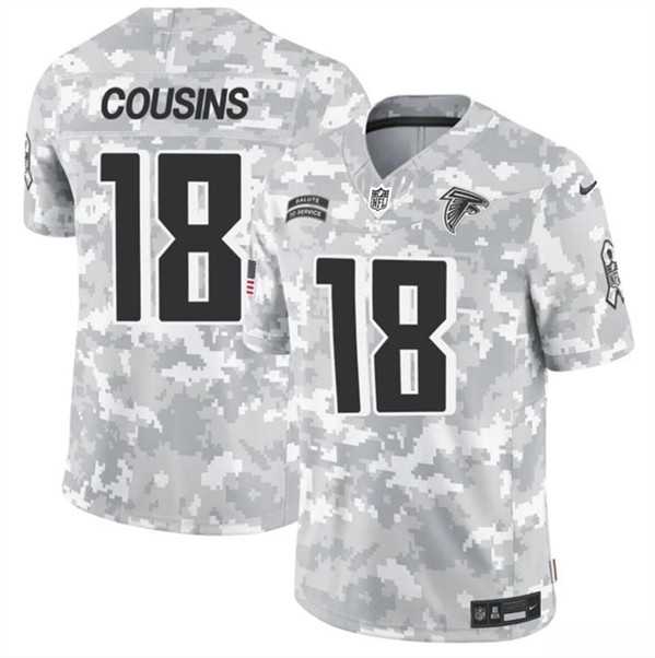 Mens Atlanta Falcons #18 Kirk Cousins 2024 F.U.S.E. Arctic Camo Salute to Service Limited Stitched Jersey Dzhi->atlanta falcons->NFL Jersey